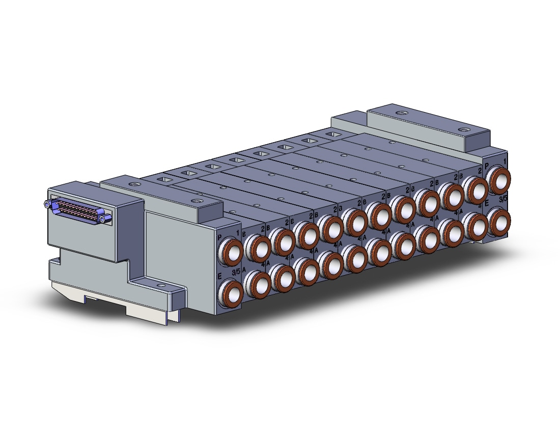 SMC SS5V3-10FD2-10B-N11-D0 mfld, plug-in, d-sub connector, SS5V3 MANIFOLD SV3000