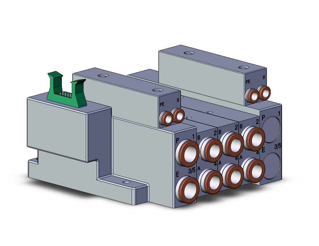 SMC SS5V3-10PHD1-03DR-C10 mfld, plug-in, flat cable conn, SS5V3 MANIFOLD SV3000