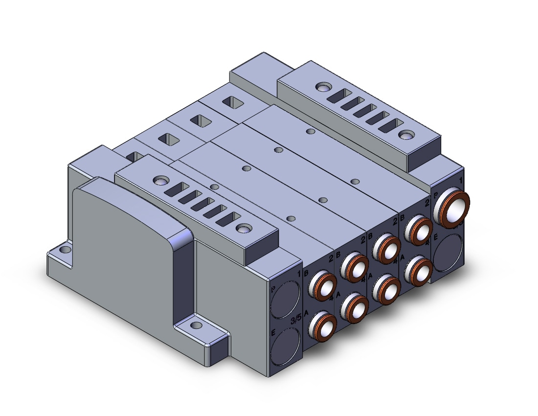 SMC SS5V3-10S60D-04US-N11 ss5v1 built in fitting (>1/4), SS5V3 MANIFOLD SV3000