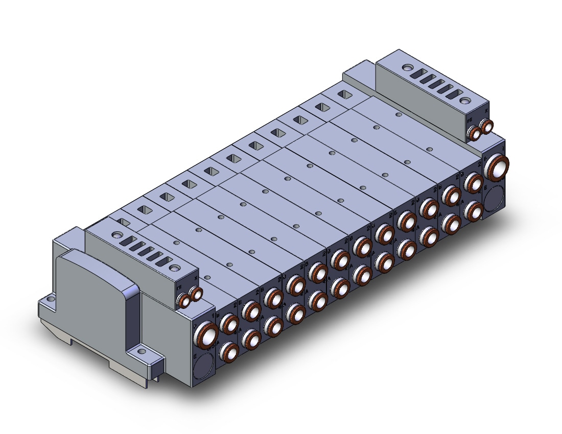 SMC SS5V3-10S60D-12BRS-N7-D0 ss5v1 built in fitting (>1/4), SS5V3 MANIFOLD SV3000