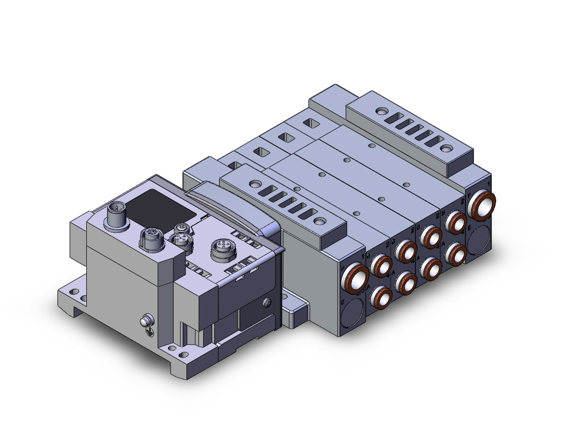 SMC SS5V3-10S6ZE2D-04BS-C6 mfld, plug-in, SS5V3 MANIFOLD SV3000