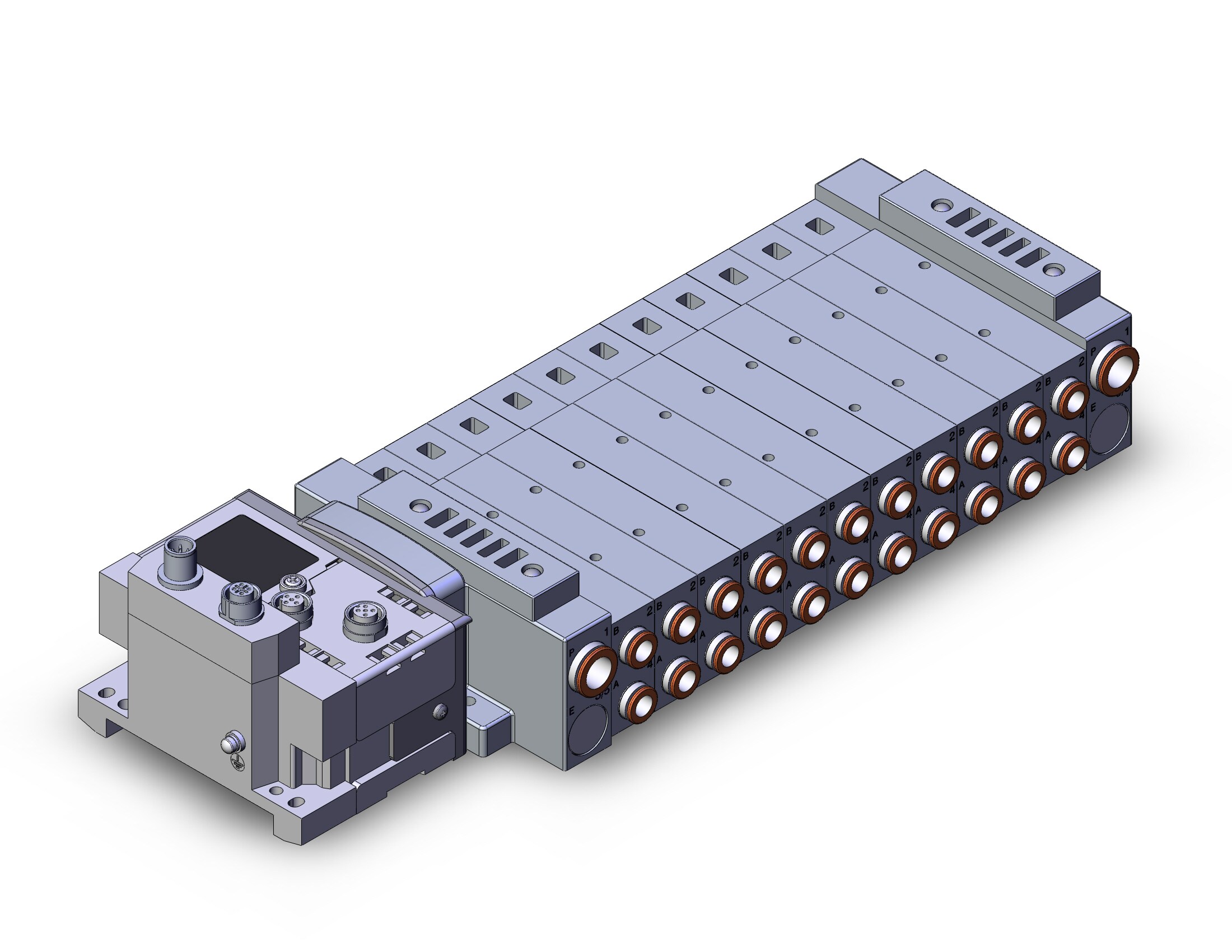 SMC SS5V3-10S6ZE2D-11BS-C10 mfld, plug-in, SS5V3 MANIFOLD SV3000