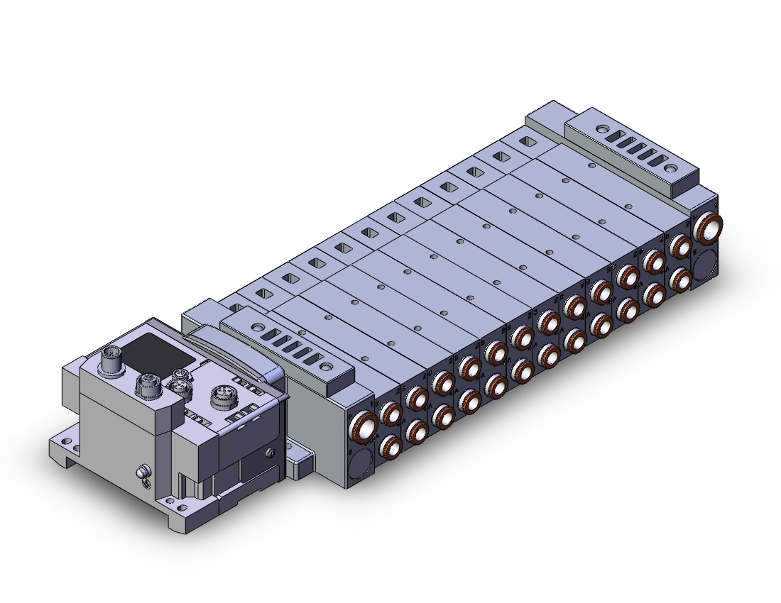 SMC SS5V3-10S6ZE2D-12BS-C8 mfld, plug-in, SS5V3 MANIFOLD SV3000