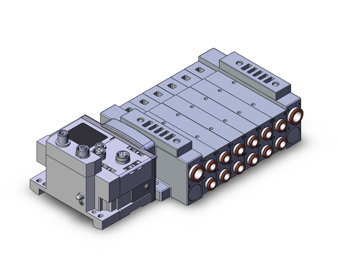 SMC SS5V3-10S6ZE2ND-06BS-N11 mfld, plug-in, SS5V3 MANIFOLD SV3000