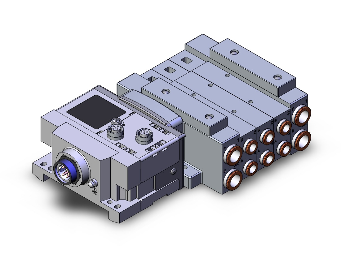 SMC SS5V3-10S6ZE3D-03B-C10 3 sta. mfld ass'y, 4/5 PORT SOLENOID VALVE