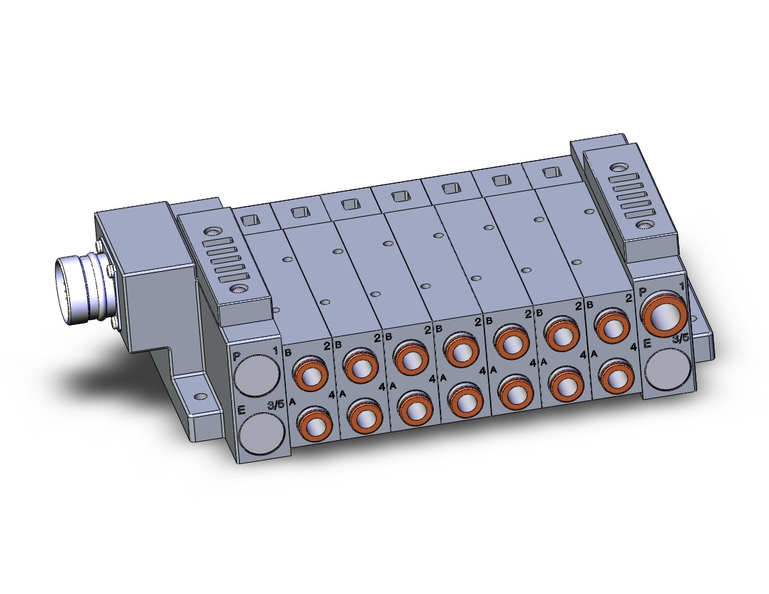 SMC SS5V3-W10CD-07US-C8 ss5v1 built in fitting (>1/4), SS5V3 MANIFOLD SV3000