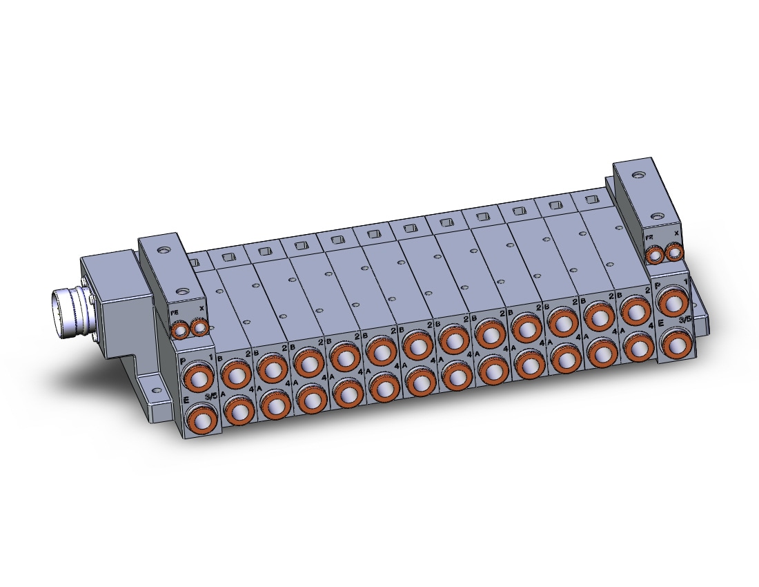 SMC SS5V3-W10CD-12BR-N11 ss5v1 built in fitting (>1/4), SS5V3 MANIFOLD SV3000