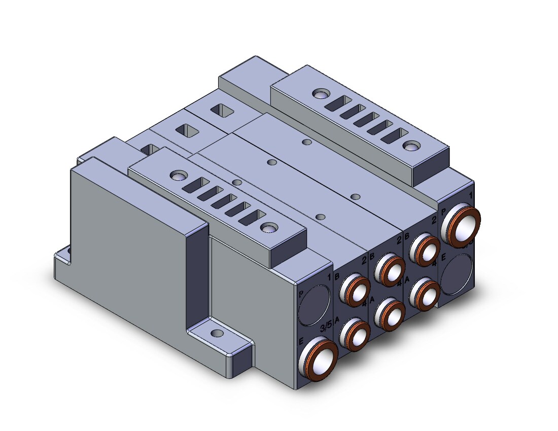 SMC SS5V3-W10S10D-03BS-C8 mfld, plug-in without si unit, SS5V3 MANIFOLD SV3000