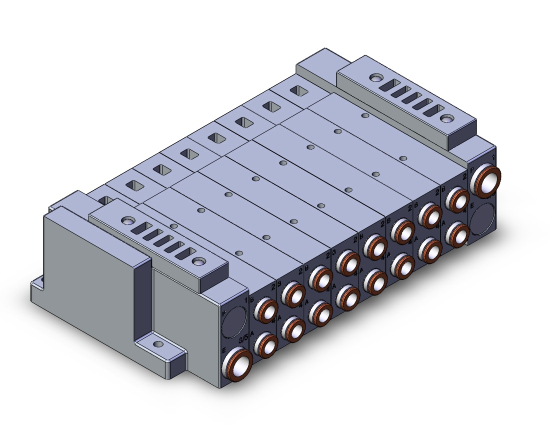 SMC SS5V3-W10S10D-08BS-C8 mfld, plug-in without si unit, SS5V3 MANIFOLD SV3000