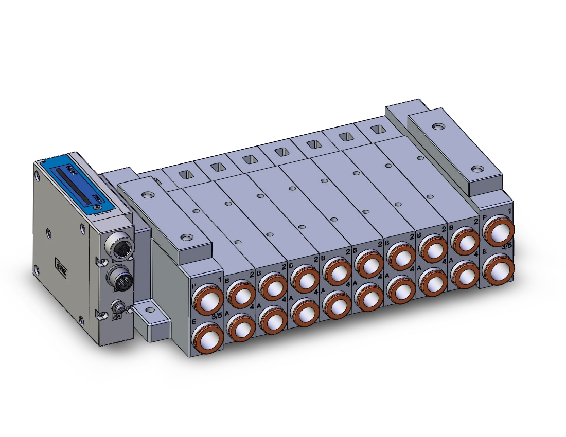 SMC SS5V3-W10S1A3ND-08B-C10 mfld, plug-in, SS5V3 MANIFOLD SV3000