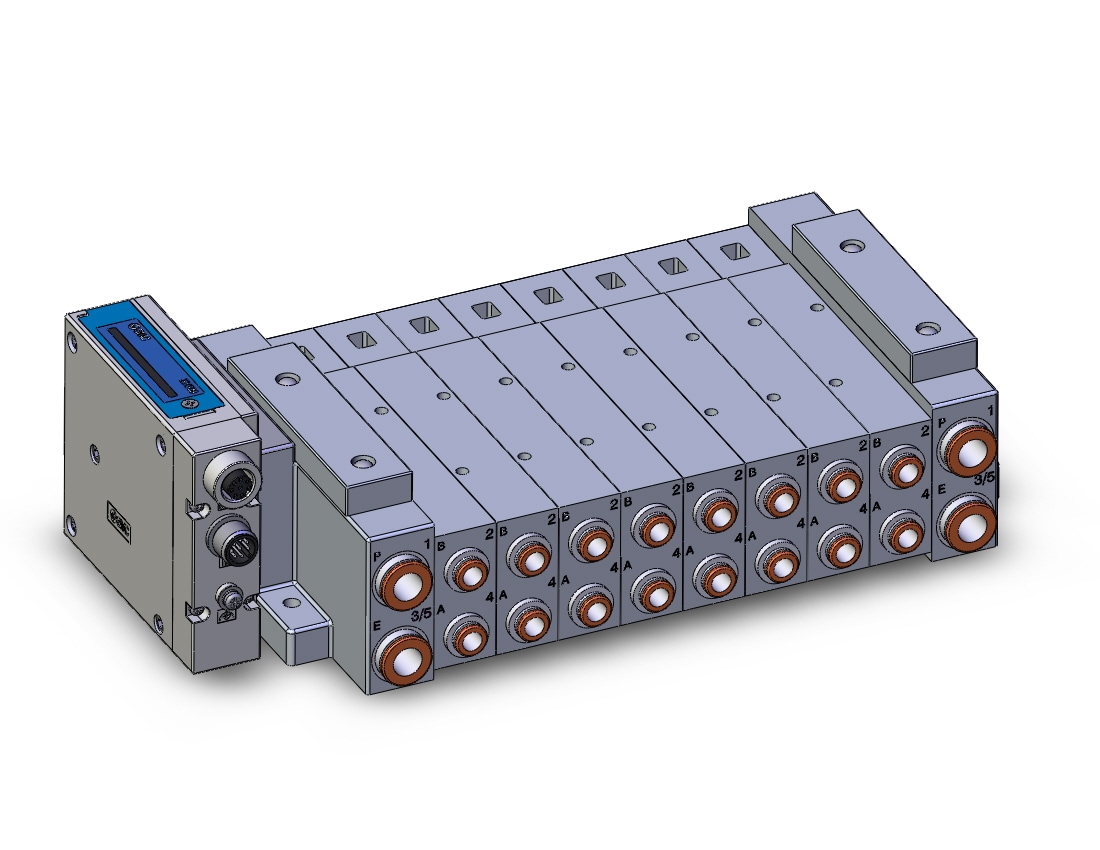 SMC SS5V3-W10S1A3ND-08B-N7 mfld, plug-in, SS5V3 MANIFOLD SV3000