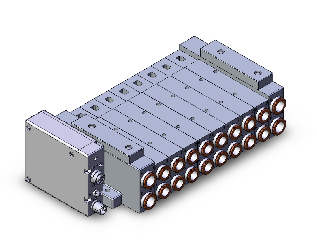 SMC SS5V3-W10S1DAND-08B-C10 mfld, plug-in, SS5V3 MANIFOLD SV3000