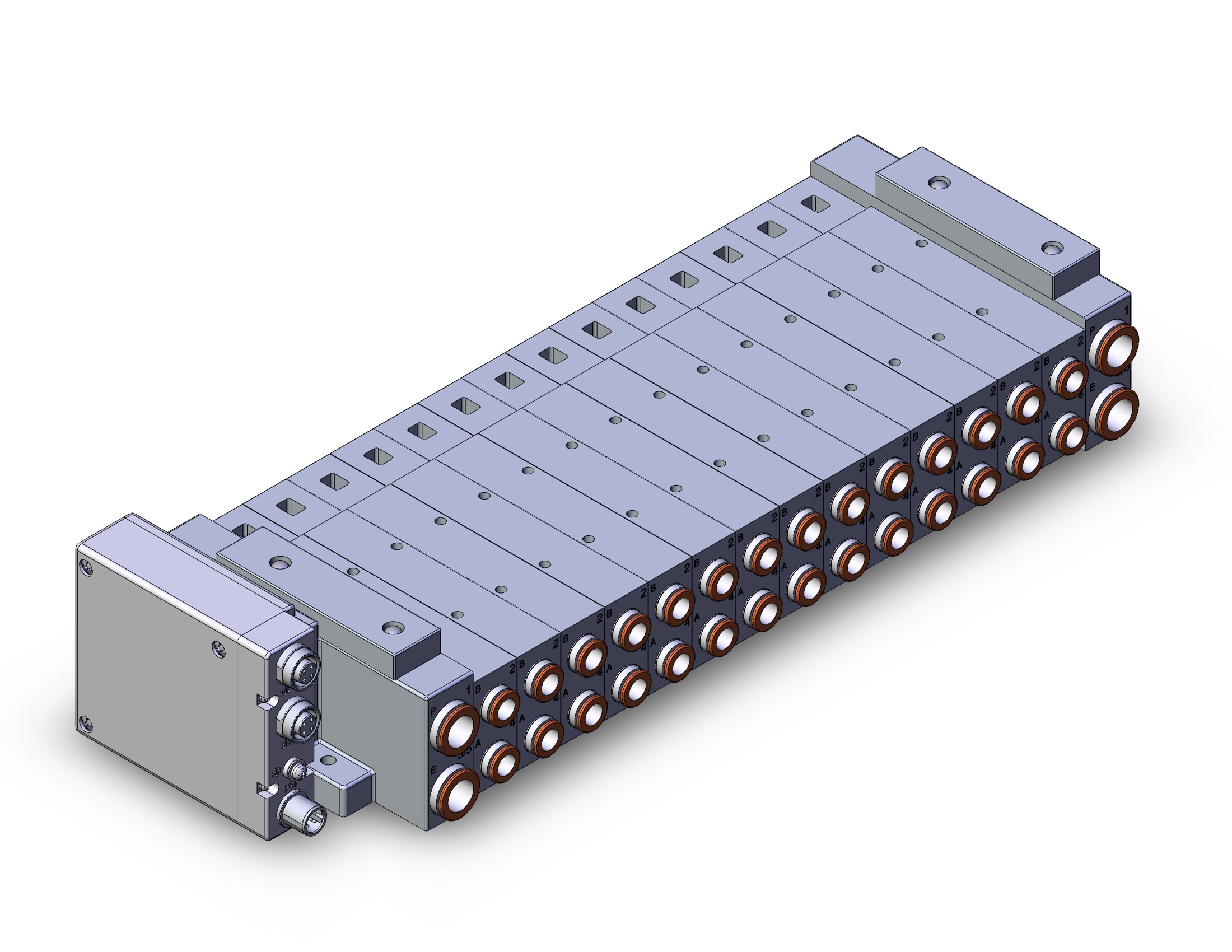 SMC SS5V3-W10S1DAND-14B-C8 mfld, plug-in, SS5V3 MANIFOLD SV3000