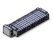 SMC SS5V3-W10S1DAND-16B-C8 mfld, plug-in, SS5V3 MANIFOLD SV3000