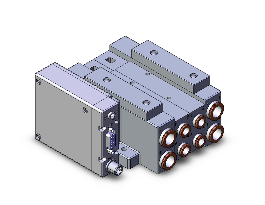 SMC SS5V3-W10S1EAND-02B-C8 ss5v1 built in fitting (>1/4), SS5V3 MANIFOLD SV3000