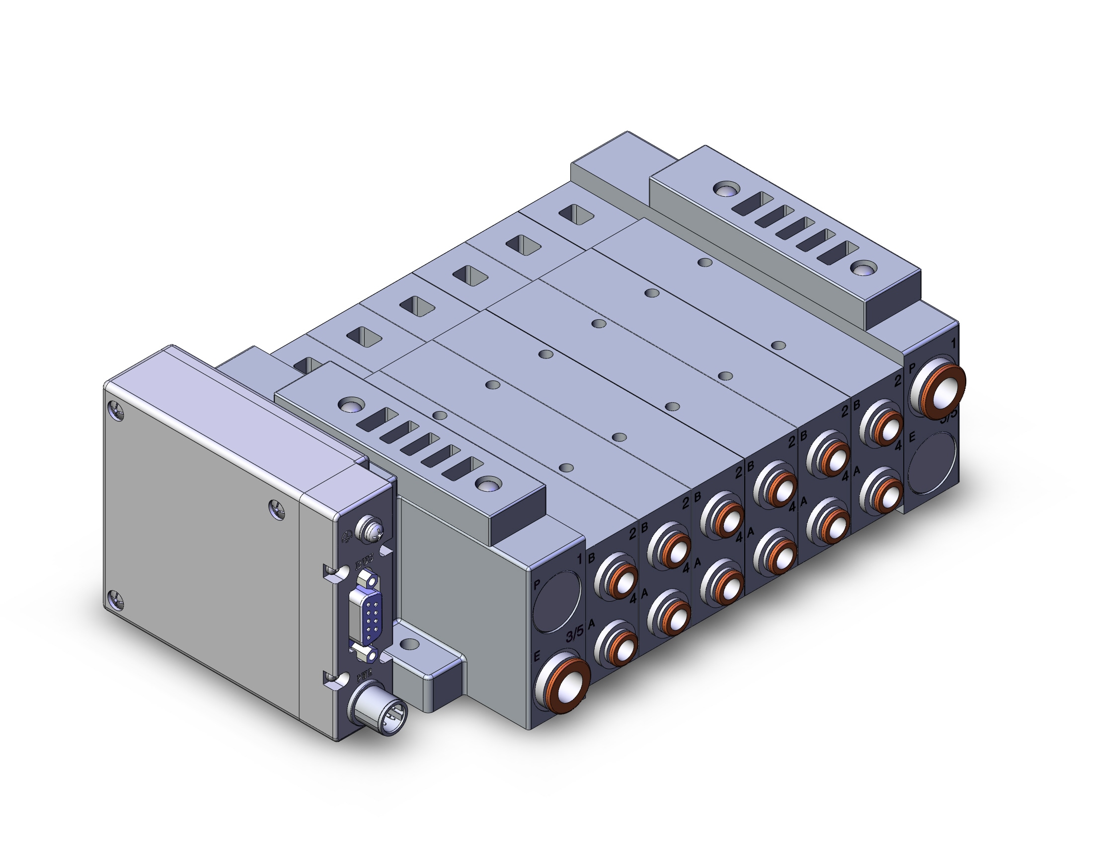 SMC SS5V3-W10S1EAND-06BS-N7 mfld, plug-in, SS5V3 MANIFOLD SV3000