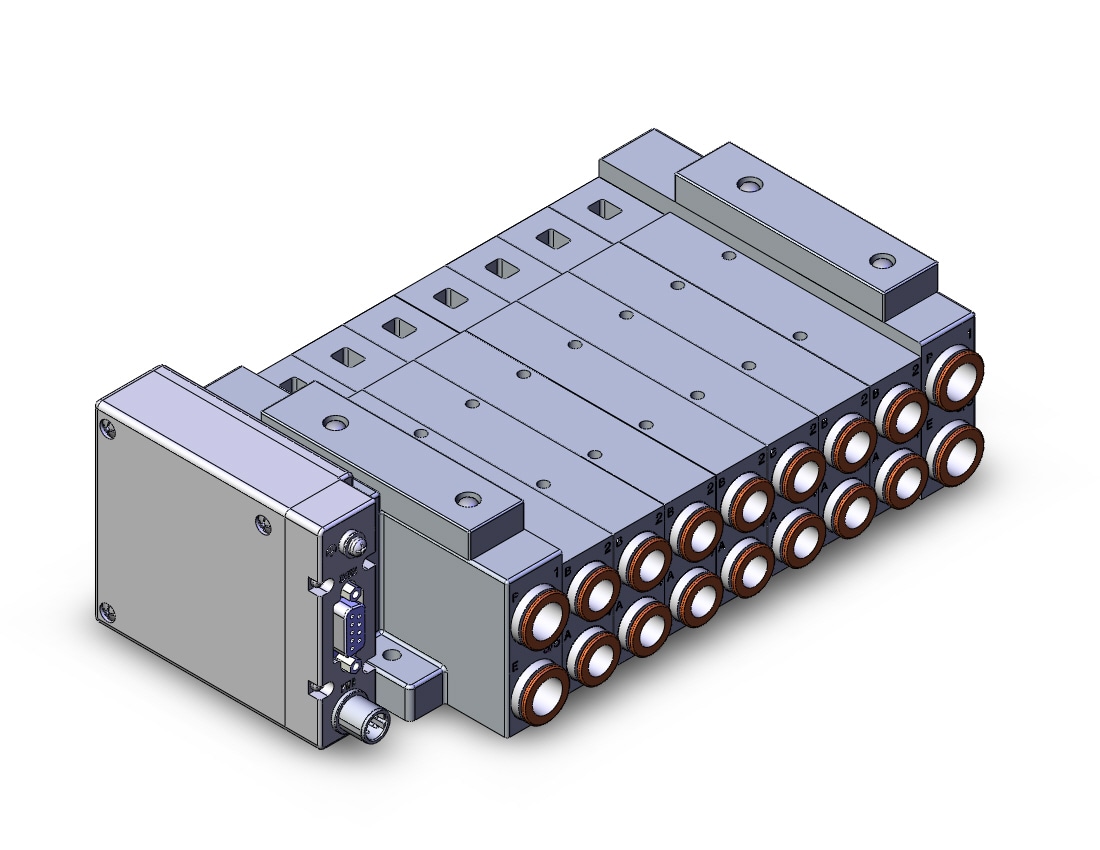 SMC SS5V3-W10S1EAND-07B-C10 mfld, plug-in, SS5V3 MANIFOLD SV3000