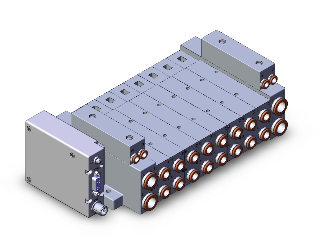 SMC SS5V3-W10S1EAND-08BR-C8 mfld, plug-in, SS5V3 MANIFOLD SV3000