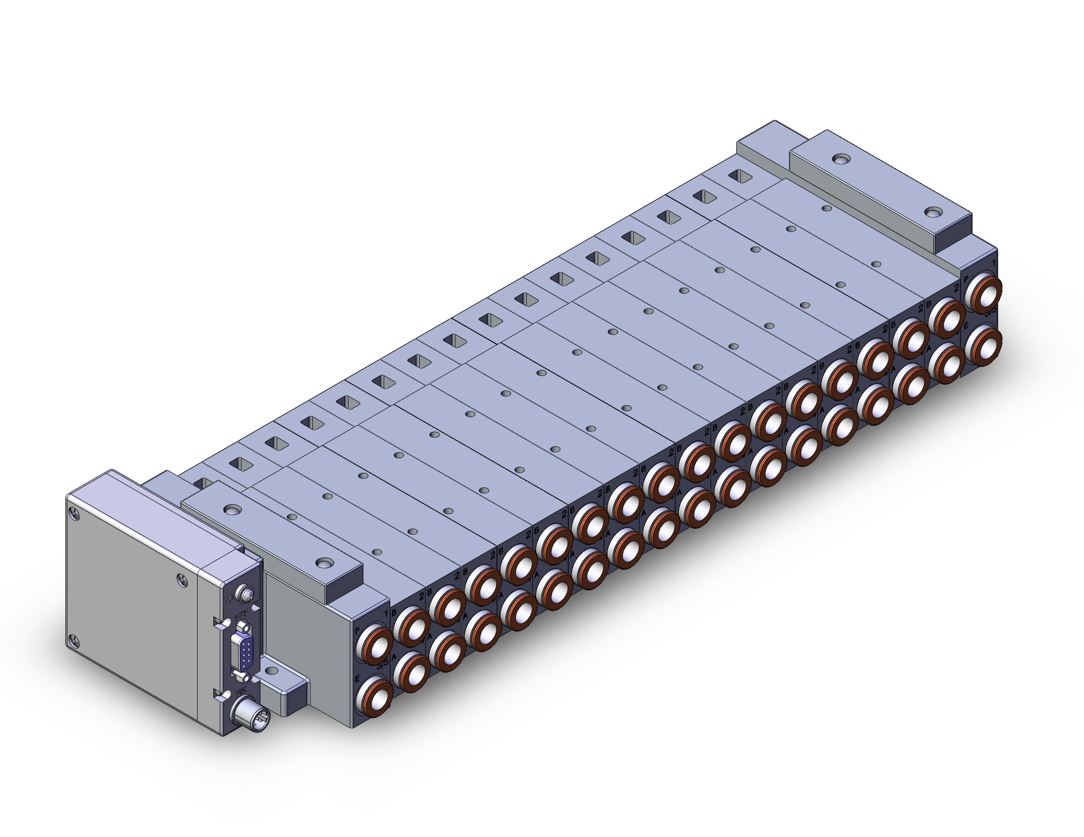 SMC SS5V3-W10S1EAND-16B-N11 mfld, plug-in, SS5V3 MANIFOLD SV3000