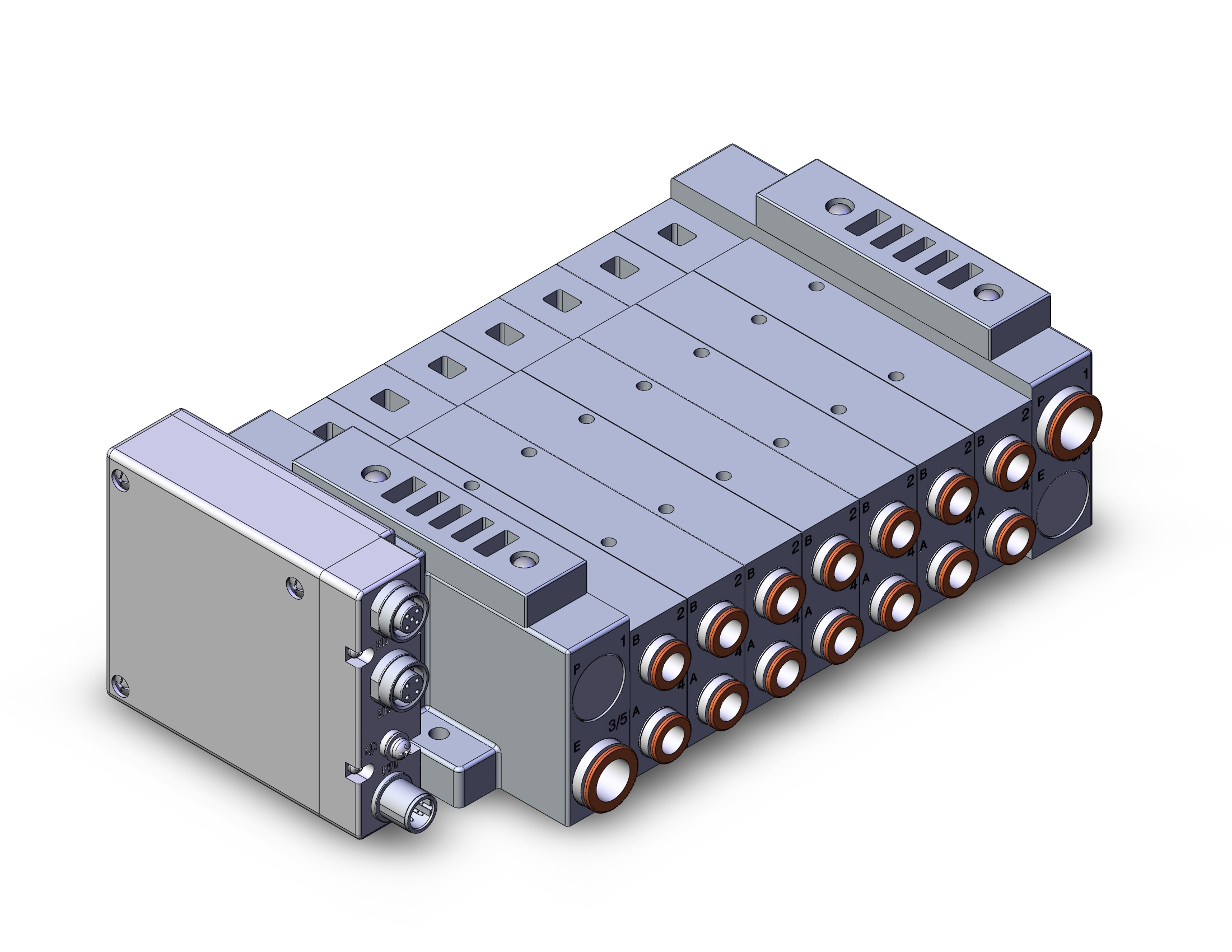 SMC SS5V3-W10S1FAND-07BS-C8 ss5v1 built in fitting (>1/4), SS5V3 MANIFOLD SV3000