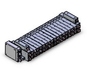 SMC SS5V3-W10S1QAND-16BR-C8 mfld, plug-in, SS5V3 MANIFOLD SV3000