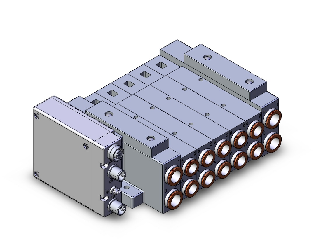 SMC SS5V3-W10S1QBD-05B-C10 mfld, plug-in, SS5V3 MANIFOLD SV3000