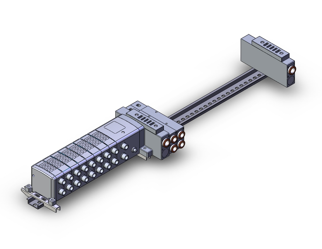 SMC SS5V3-W10S1QW82ND-16BS-C10-D-X160US mfld, plug-in w/si unit, SS5V3 MANIFOLD SV3000