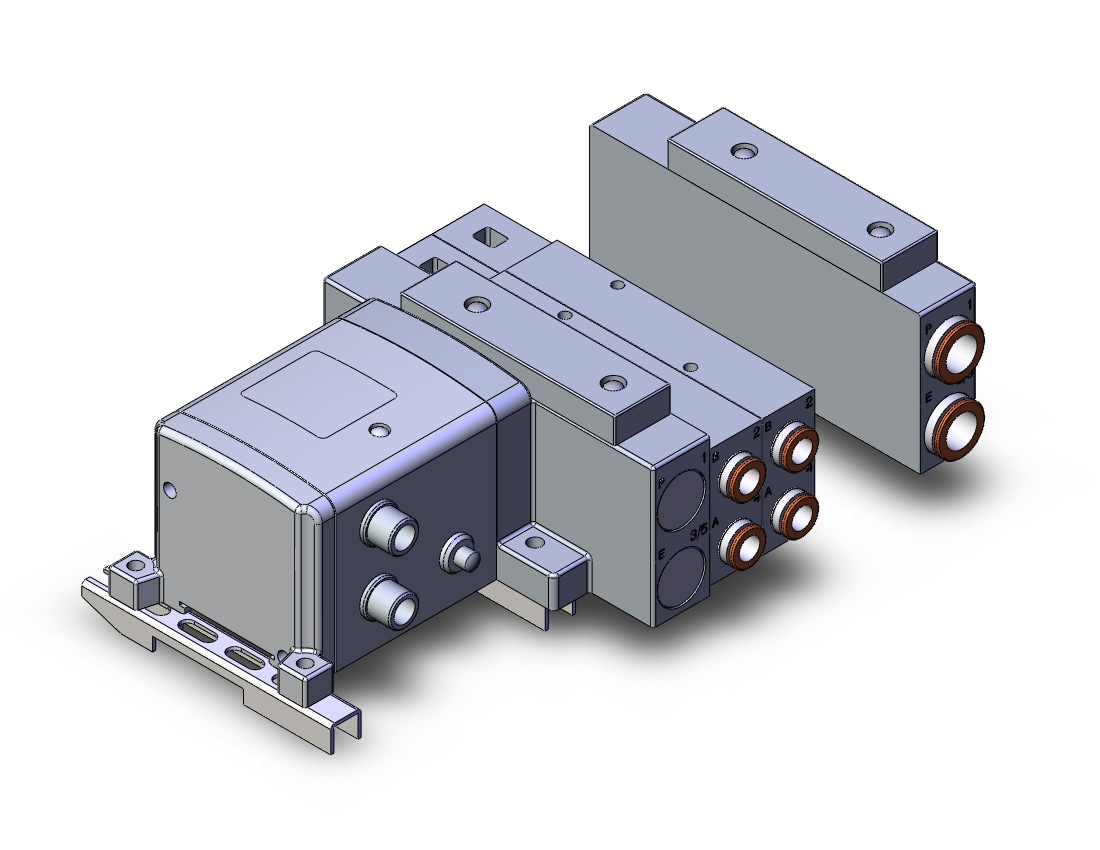 SMC SS5V3-W10S1TAWD-04U-C8-D0 mfld, plug-in with i/o si unit, SS5V3 MANIFOLD SV3000