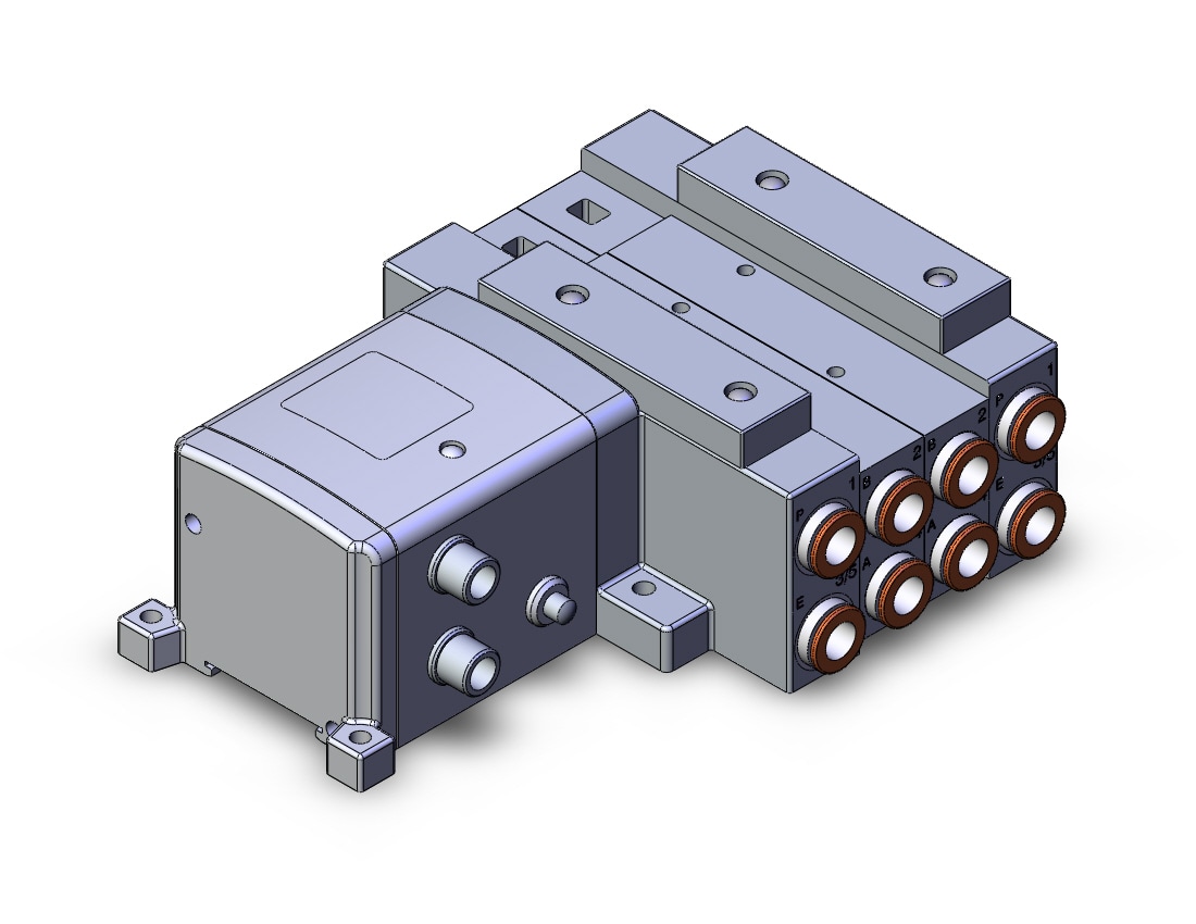 SMC SS5V3-W10S1TBWD-02B-N11 mfld, plug-in with i/o si unit, SS5V3 MANIFOLD SV3000