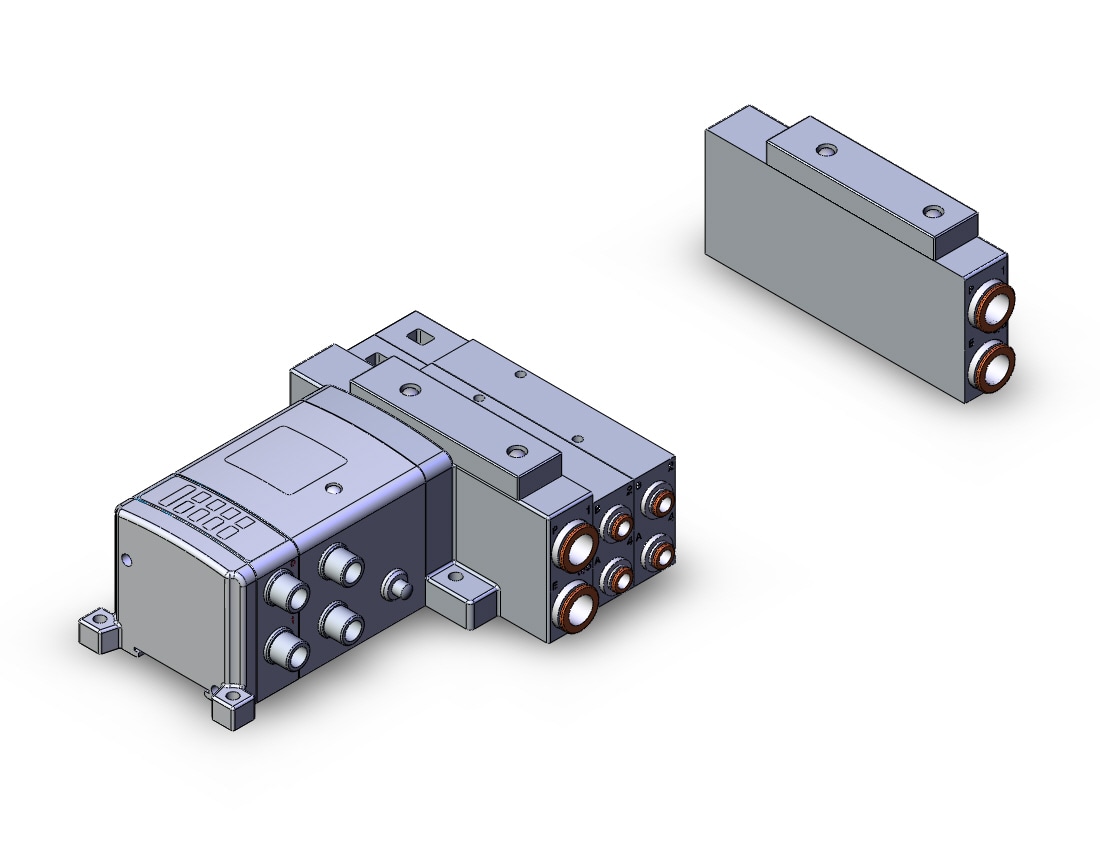 SMC SS5V3-W10S1ZEN12D-09B-C6 mfld, ether net si unit, SS5V3 MANIFOLD SV3000