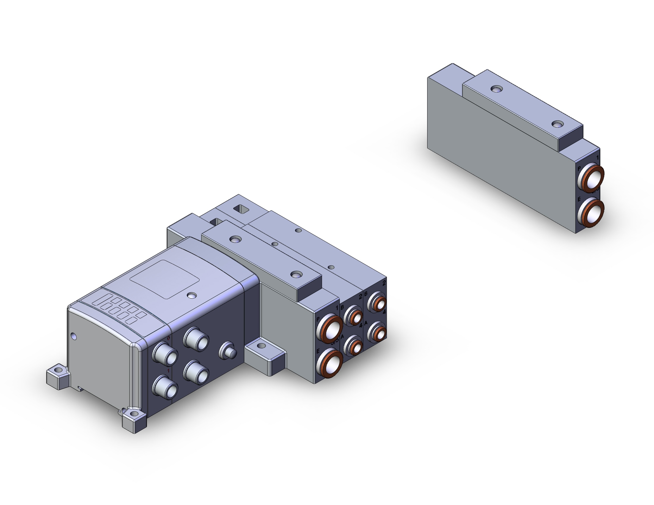 SMC SS5V3-W10S1ZEN12D-10B-C6 mfld, ether net si unit, SS5V3 MANIFOLD SV3000