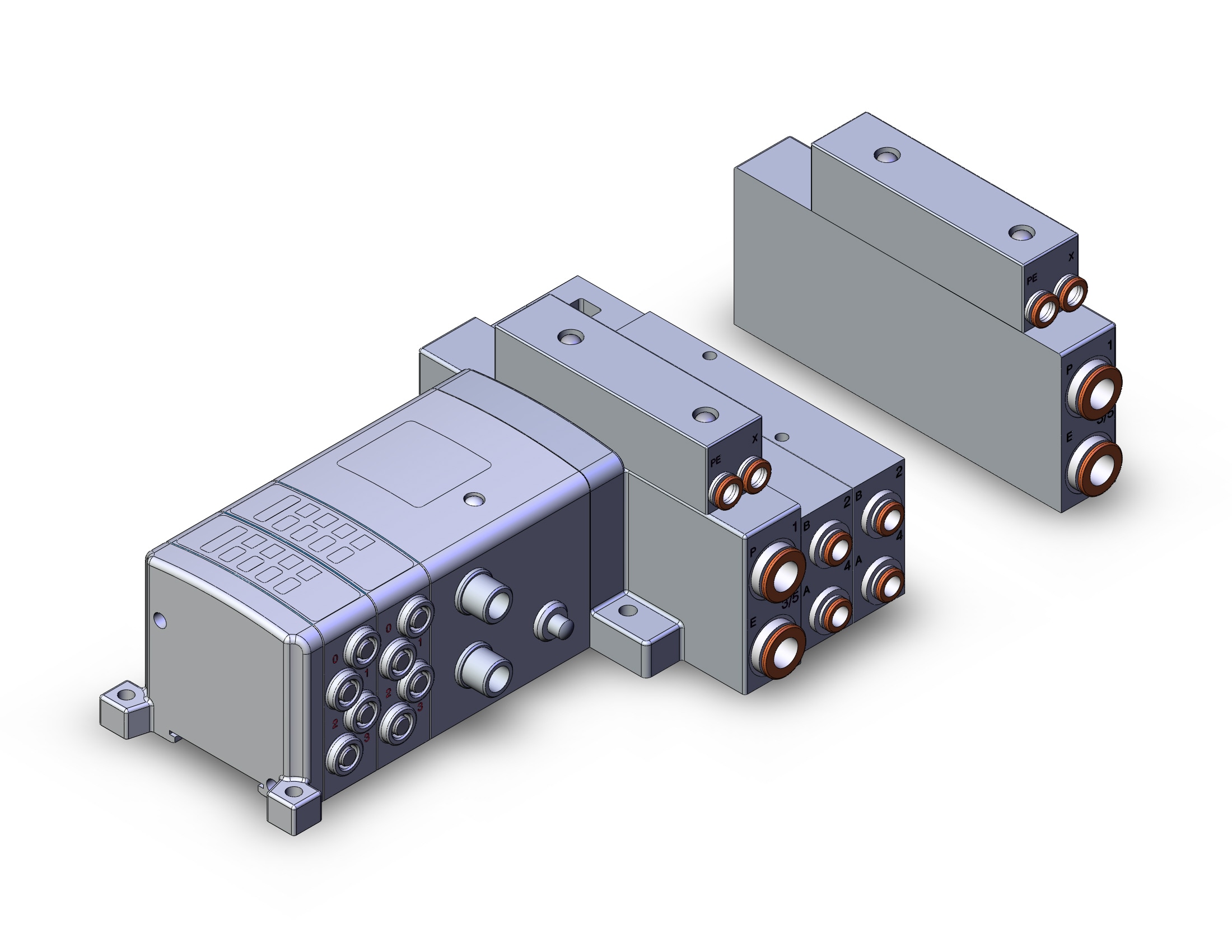 SMC SS5V3-W10S1ZEN23D-05BR-N7 ss5v 05 station manifold, tie-rod base, 4/5 PORT SOLENOID VALVE