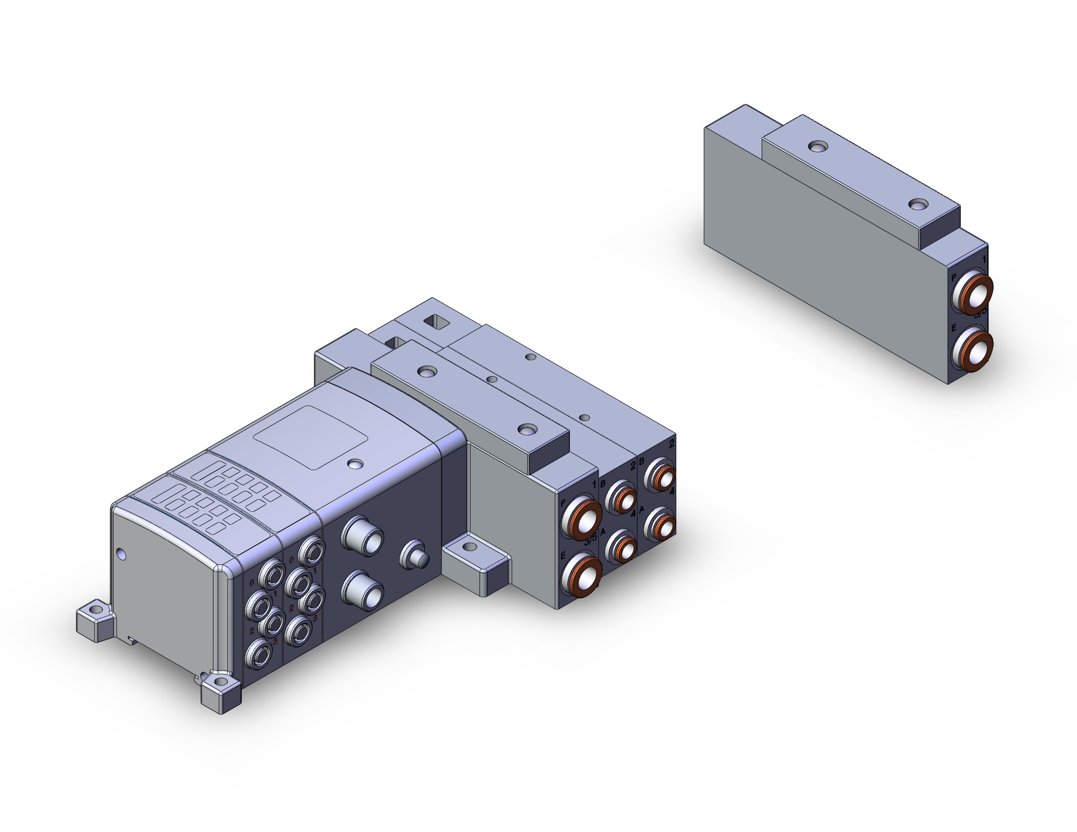 SMC SS5V3-W10S1ZEN23D-09B-N7 mfld, ether net si unit, SS5V3 MANIFOLD SV3000