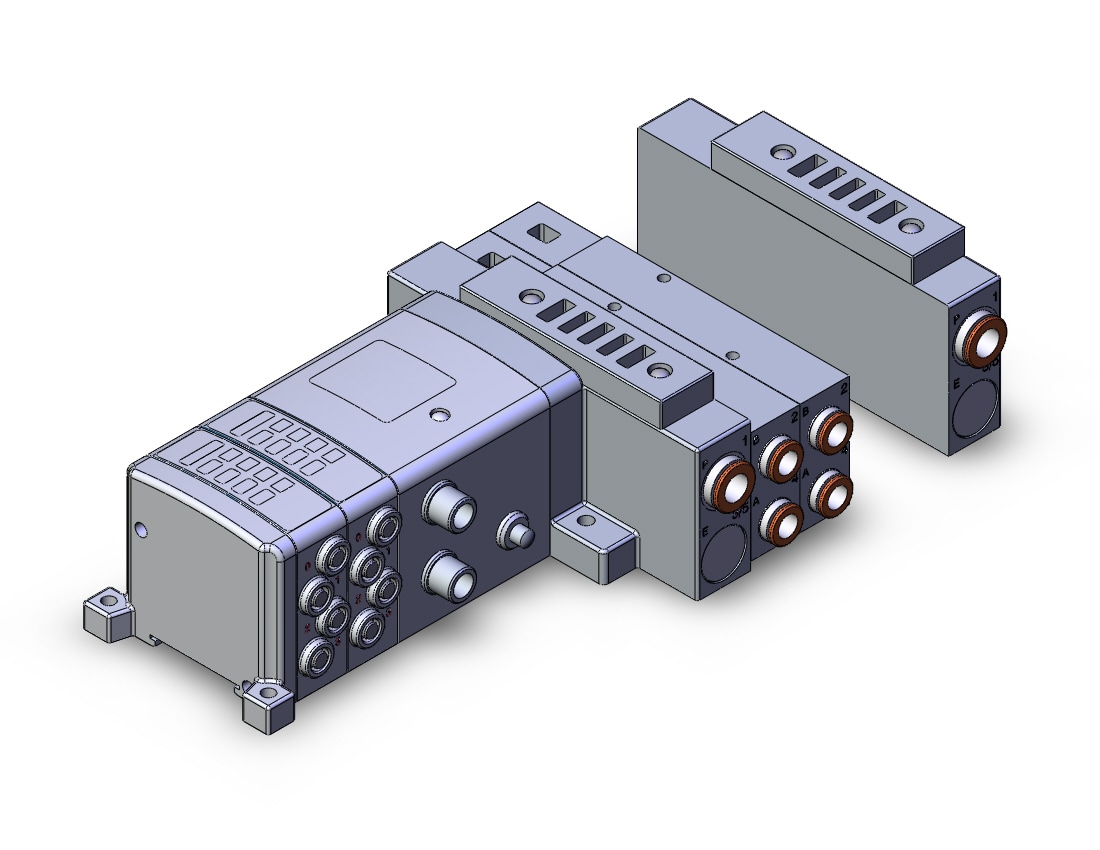 SMC SS5V3-W10S1ZEN23ND-04BS-N9 mfld, ether net si unit, SS5V3 MANIFOLD SV3000