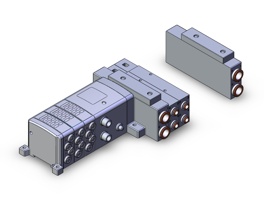 SMC SS5V3-W10S1ZEN33D-06B-C6 mfld, ether net si unit, SS5V3 MANIFOLD SV3000