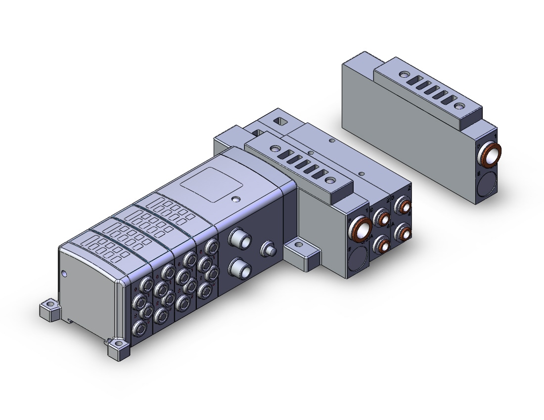 SMC SS5V3-W10S1ZEN43D-05BS-C6 mfld, ether net si unit, SS5V3 MANIFOLD SV3000