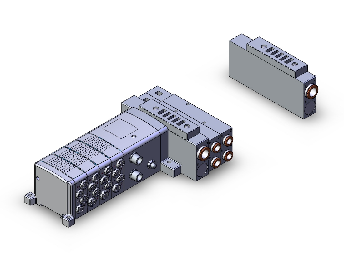 SMC SS5V3-W10S1ZEN43D-08BS-C8 mfld, ether net si unit, SS5V3 MANIFOLD SV3000