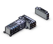 SMC SS5V3-W10S1ZEN43D-08BS-N11 mfld, ether net si unit, SS5V3 MANIFOLD SV3000