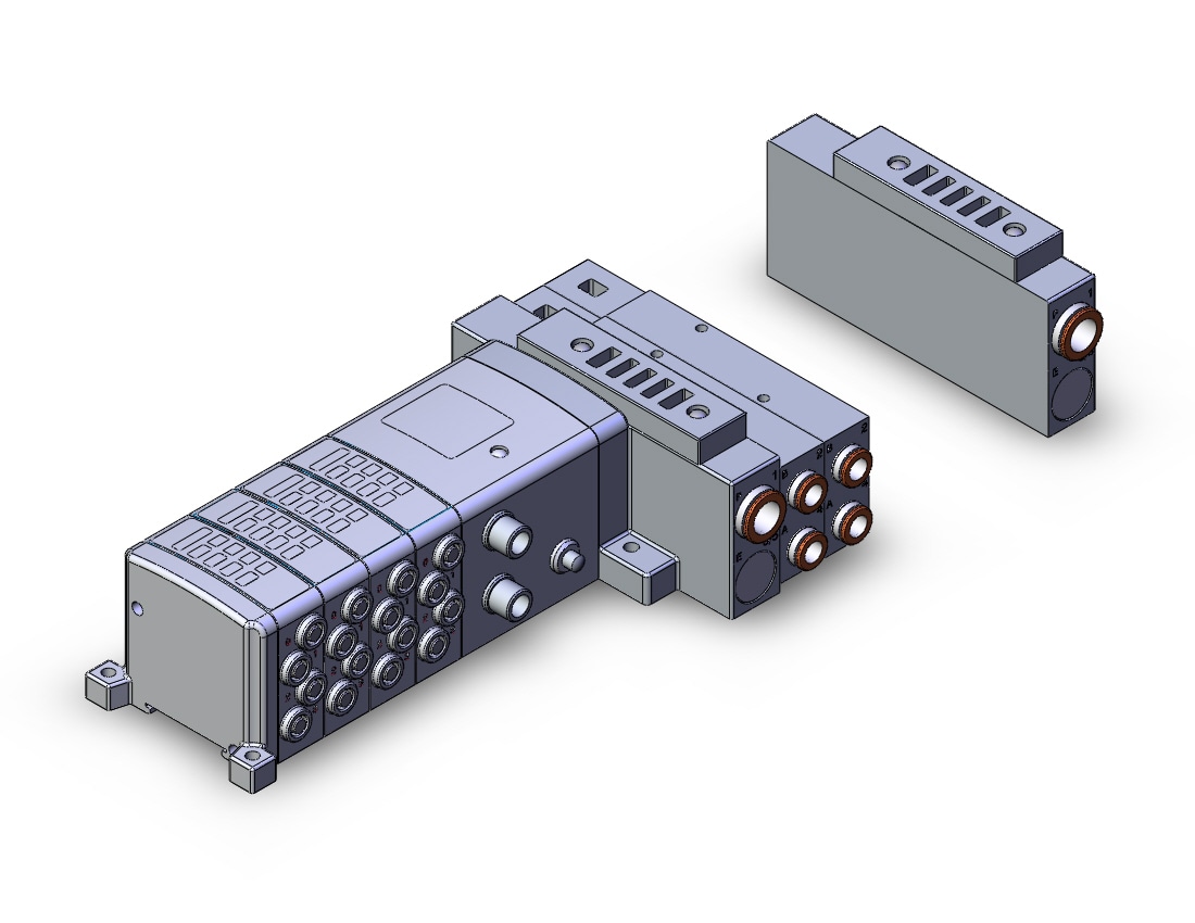 SMC SS5V3-W10S1ZEN43ND-06BS-C8 mfld, ether net si unit, SS5V3 MANIFOLD SV3000