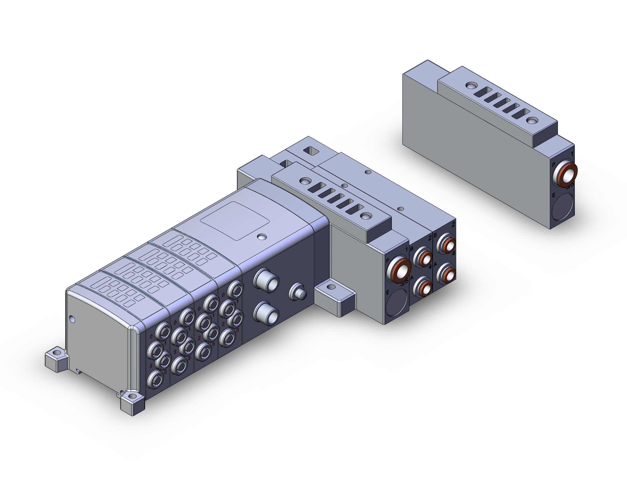 SMC SS5V3-W10S1ZEN43ND-06BS-N7 mfld, ether net si unit, SS5V3 MANIFOLD SV3000