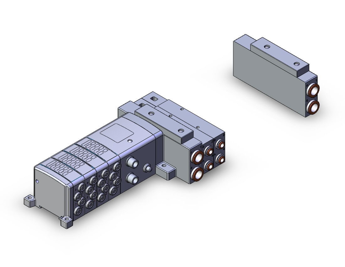 SMC SS5V3-W10S1ZEN43ND-09B-C6 mfld, ether net si unit, SS5V3 MANIFOLD SV3000