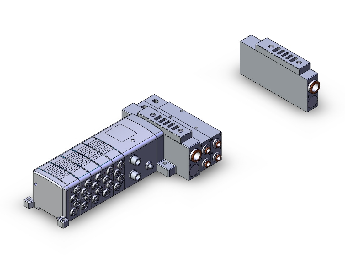 SMC SS5V3-W10S1ZEN53D-10BS-C6 mfld, ether net si unit, SS5V3 MANIFOLD SV3000