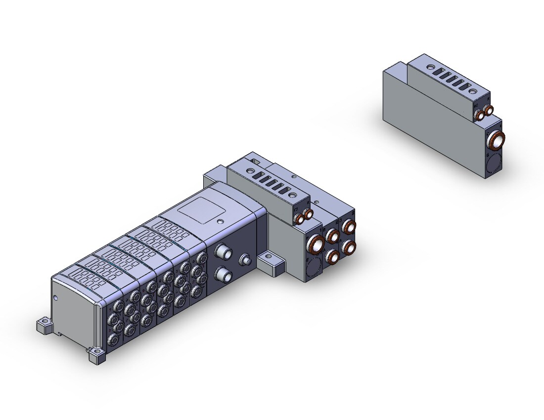 SMC SS5V3-W10S1ZEN63ND-10BRS-C8 mfld, ether net si unit, SS5V3 MANIFOLD SV3000