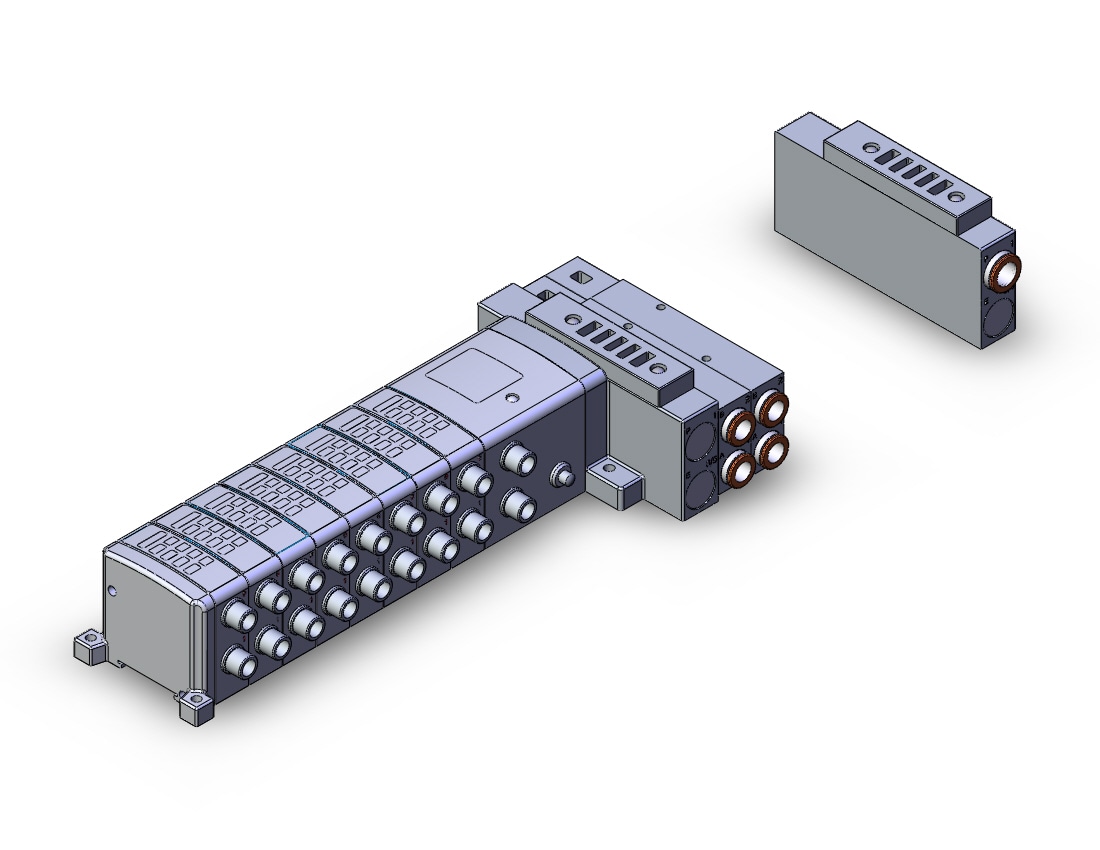 SMC SS5V3-W10S1ZEN82ND-08US-C10 mfld, ether net si unit, SS5V3 MANIFOLD SV3000