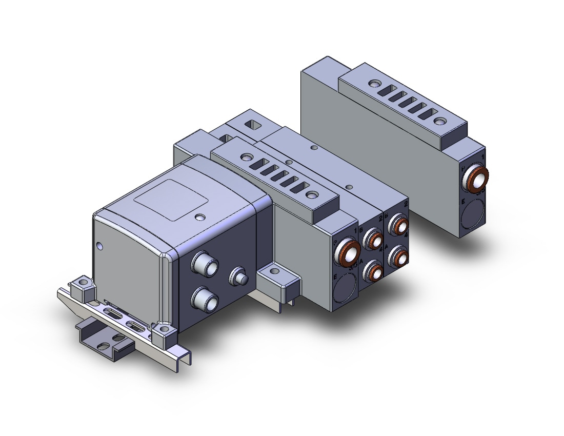 SMC SS5V3-W10S1ZEND-04BS-N7-D mfld, ether net si unit, SS5V3 MANIFOLD SV3000