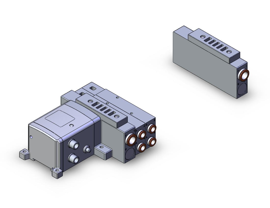 SMC SS5V3-W10S1ZEND-10BS-C8 mfld, ether net si unit, SS5V3 MANIFOLD SV3000