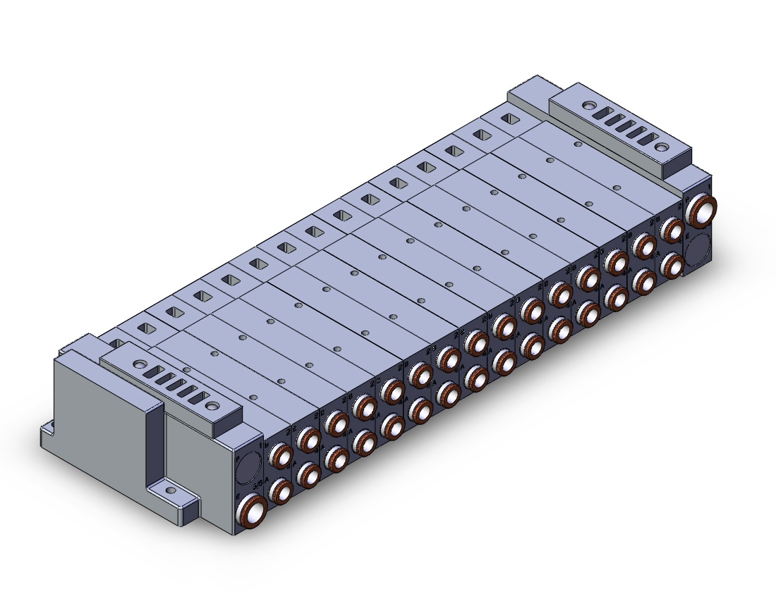 SMC SS5V3-W10S10D-15BS-C8 mfld, plug-in without si unit, SS5V3 MANIFOLD SV3000