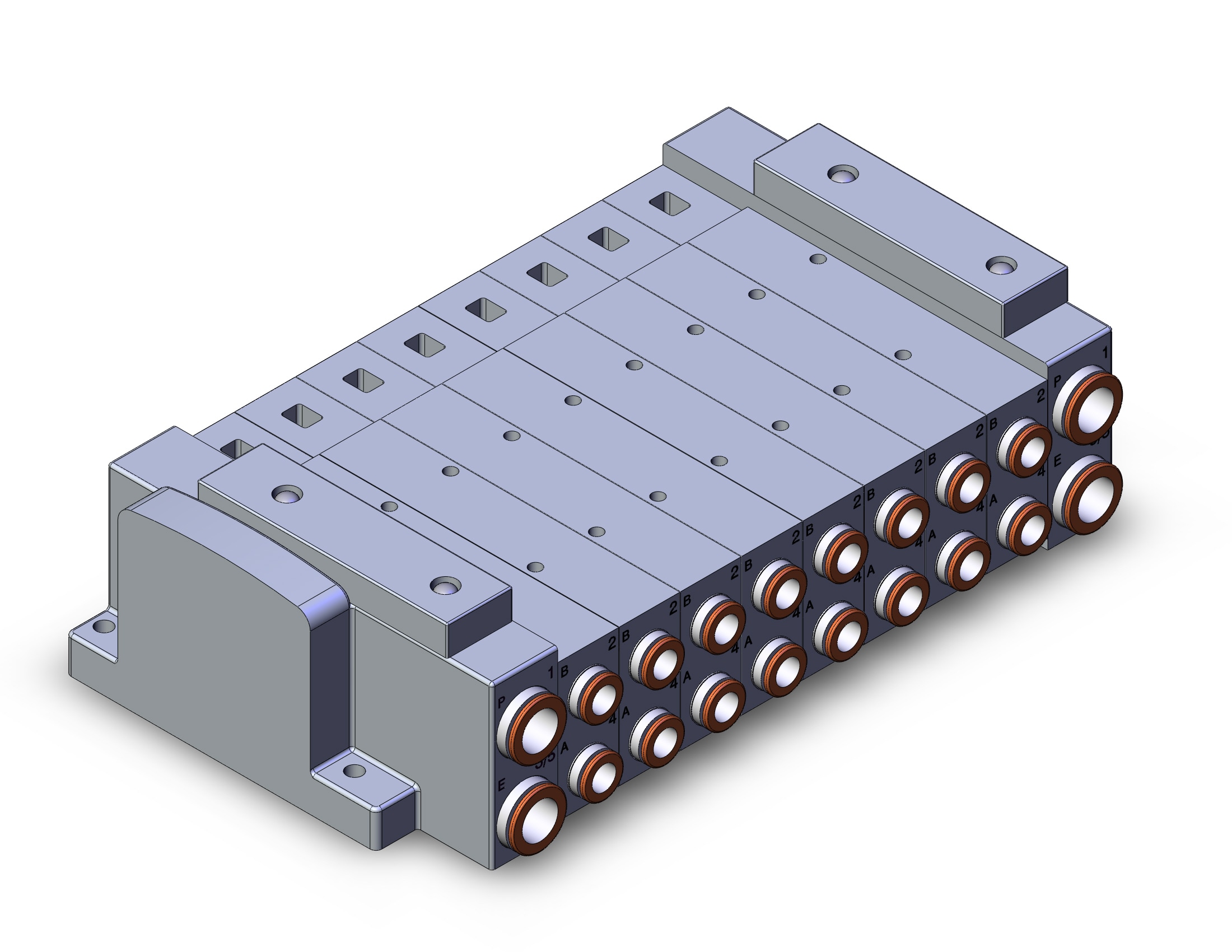 SMC SS5V3-W10S60D-08B-N9 ss5v1 built in fitting (>1/4), SS5V3 MANIFOLD SV3000