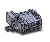 SMC SS5V3-W10SA2WD-04BS-N7-D mfld, plug-in w/si unit, SS5V3 MANIFOLD SV3000