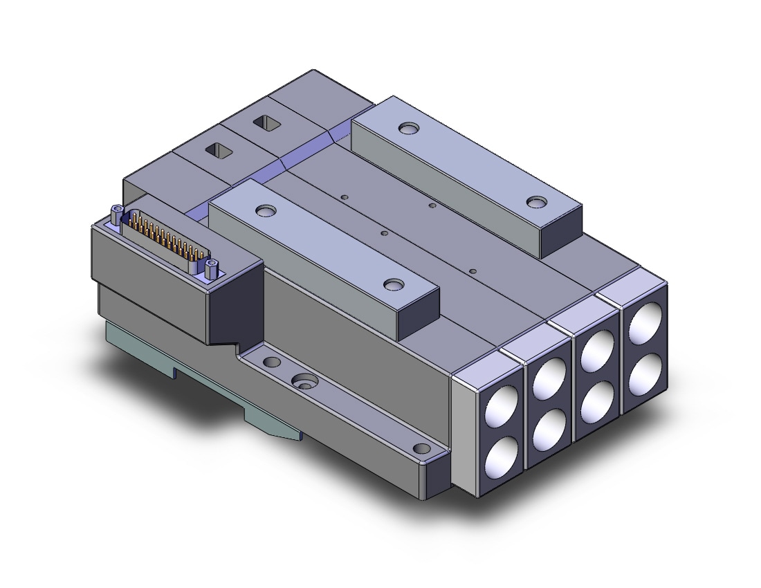 SMC SS5V4-10FD1-02B-03N-D0 mfld, plug-in, d-sub connector, SS5V4 MANIFOLD SV4000